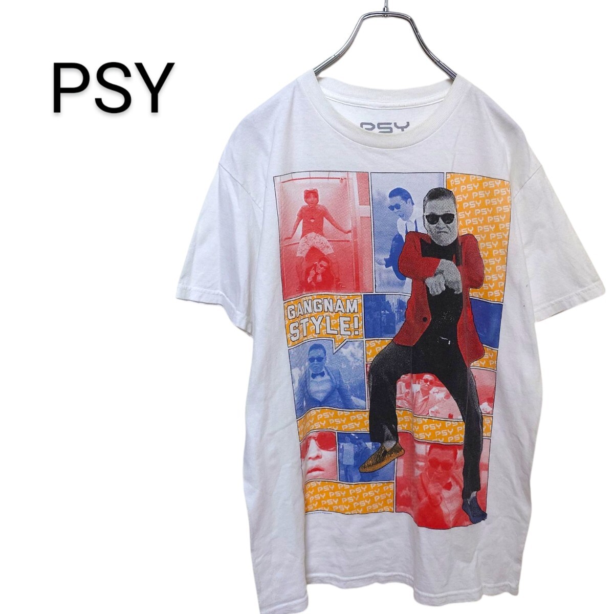 【PSY】Y2K 江南スタイル オフィシャル アーティストTシャツ A-3296拍卖