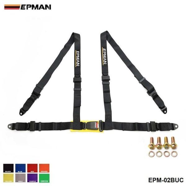 AB009:レーシングシートベルトバックル さまざまな色 4ポイント ナイロン 安全ハーネス ユニバーサル拍卖