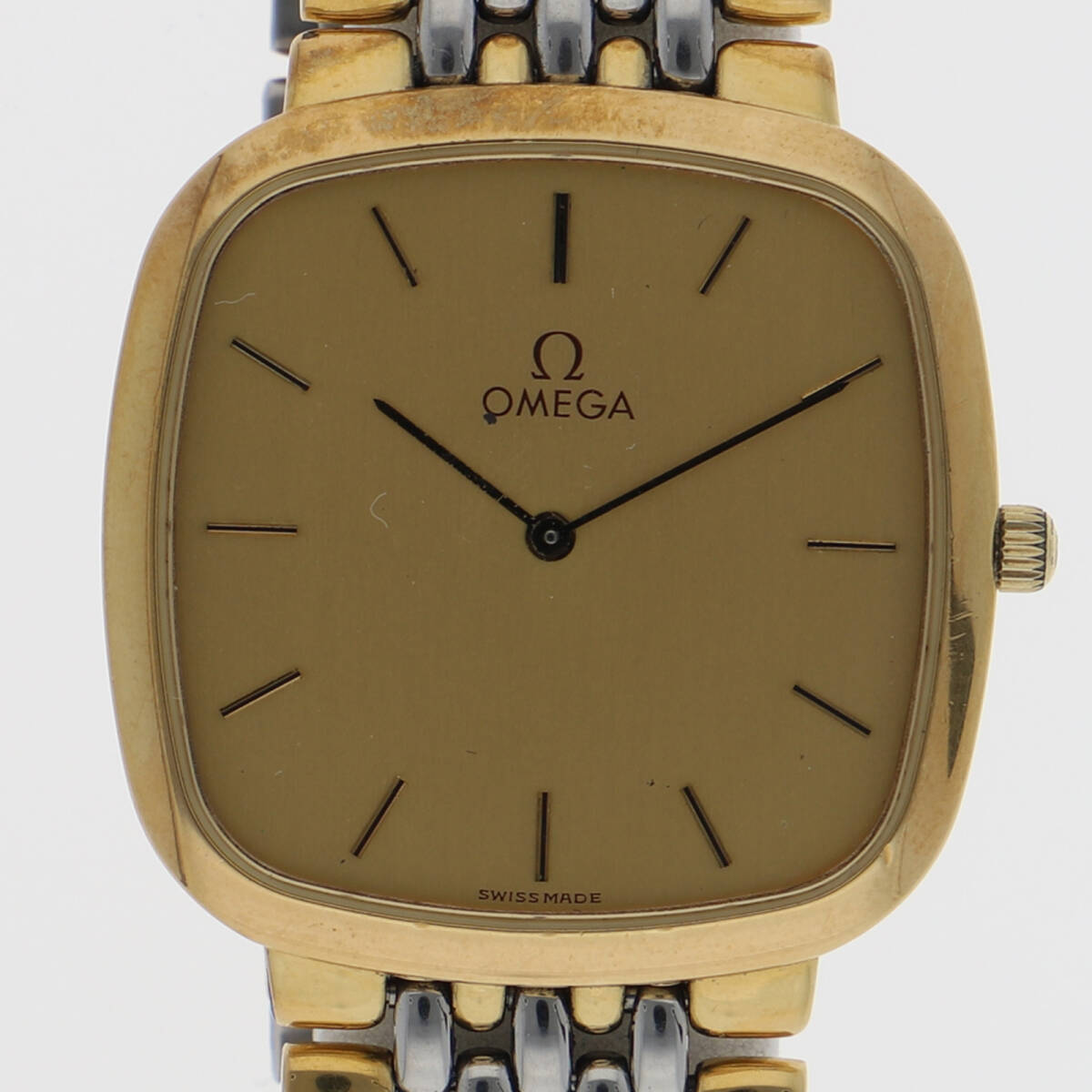 OMEGA オメガ デヴィル ゴールドダイヤル GP/SS クオーツ メンズ【127864】拍卖