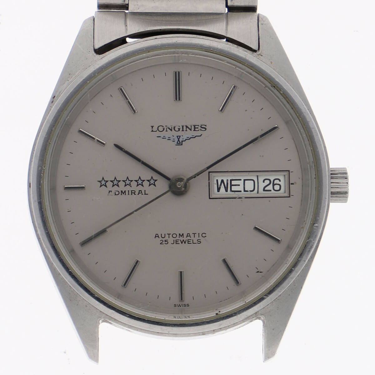 LONGINES ロンジン L76344 アドミラル グレーダイヤル SS 自動巻き メンズ【127983】拍卖