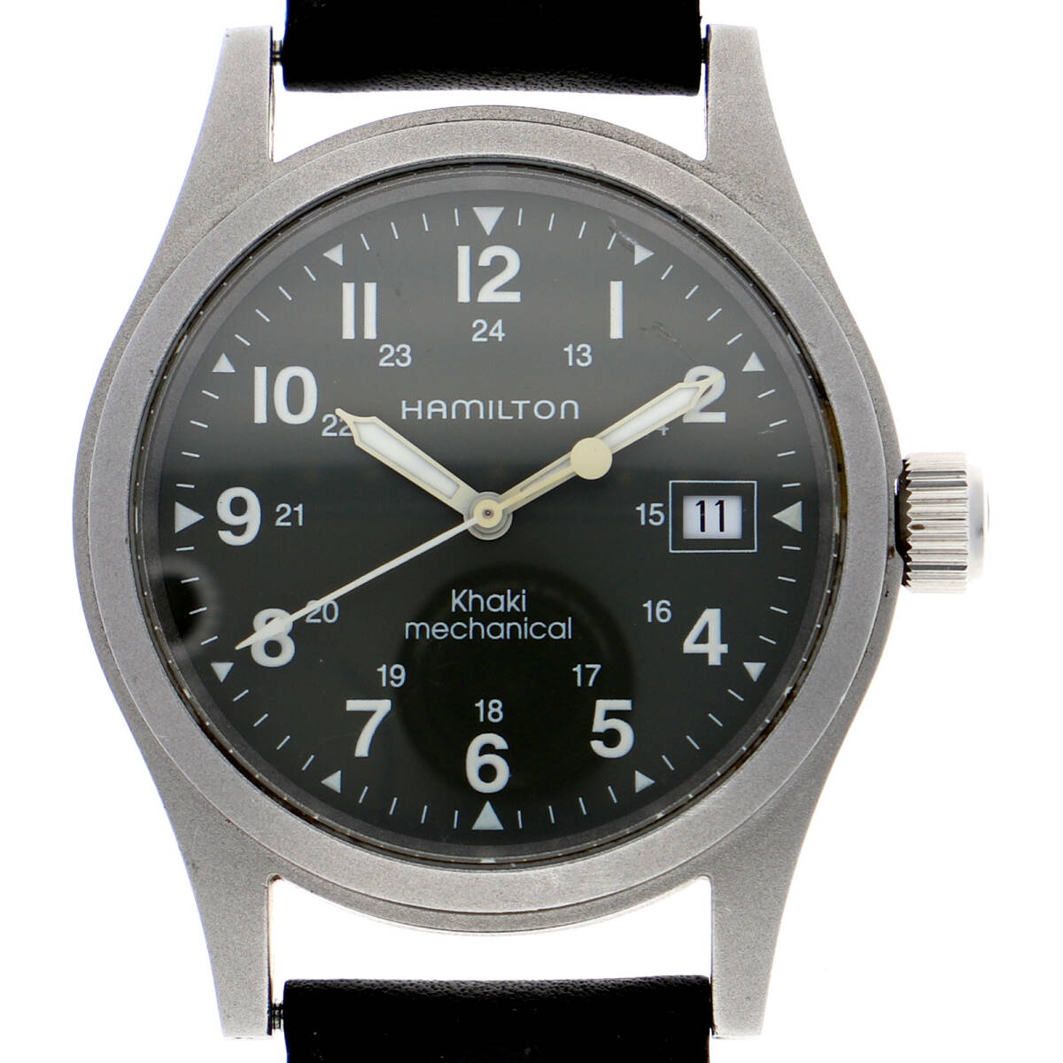 HAMILTON ハミルトン カーキ メカニカル カーキダイヤル SS/レザー 自動巻き メンズ【128317】拍卖