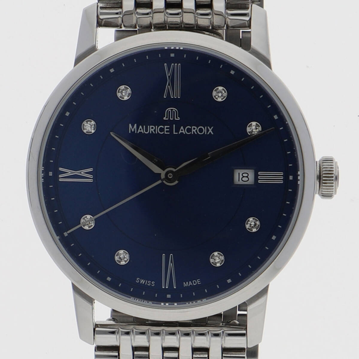 MAURICE LACROIX モーリスラクロア EL-1094-SS002 エリロスデイト ブルーダイヤル SS クオーツ 純正ボックス ユニセックス【126579】拍卖