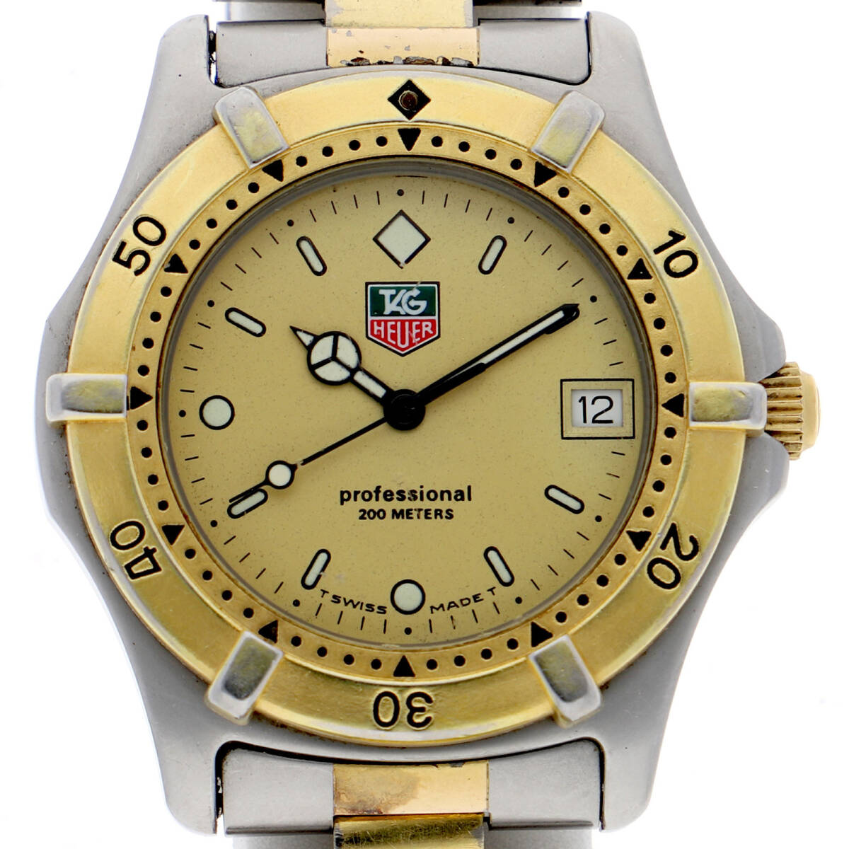 TAG HEUER タグホイヤー 964.006F プロフェッショナル200 ゴールドダイヤル GP/SS クオーツ メンズ【128431】拍卖