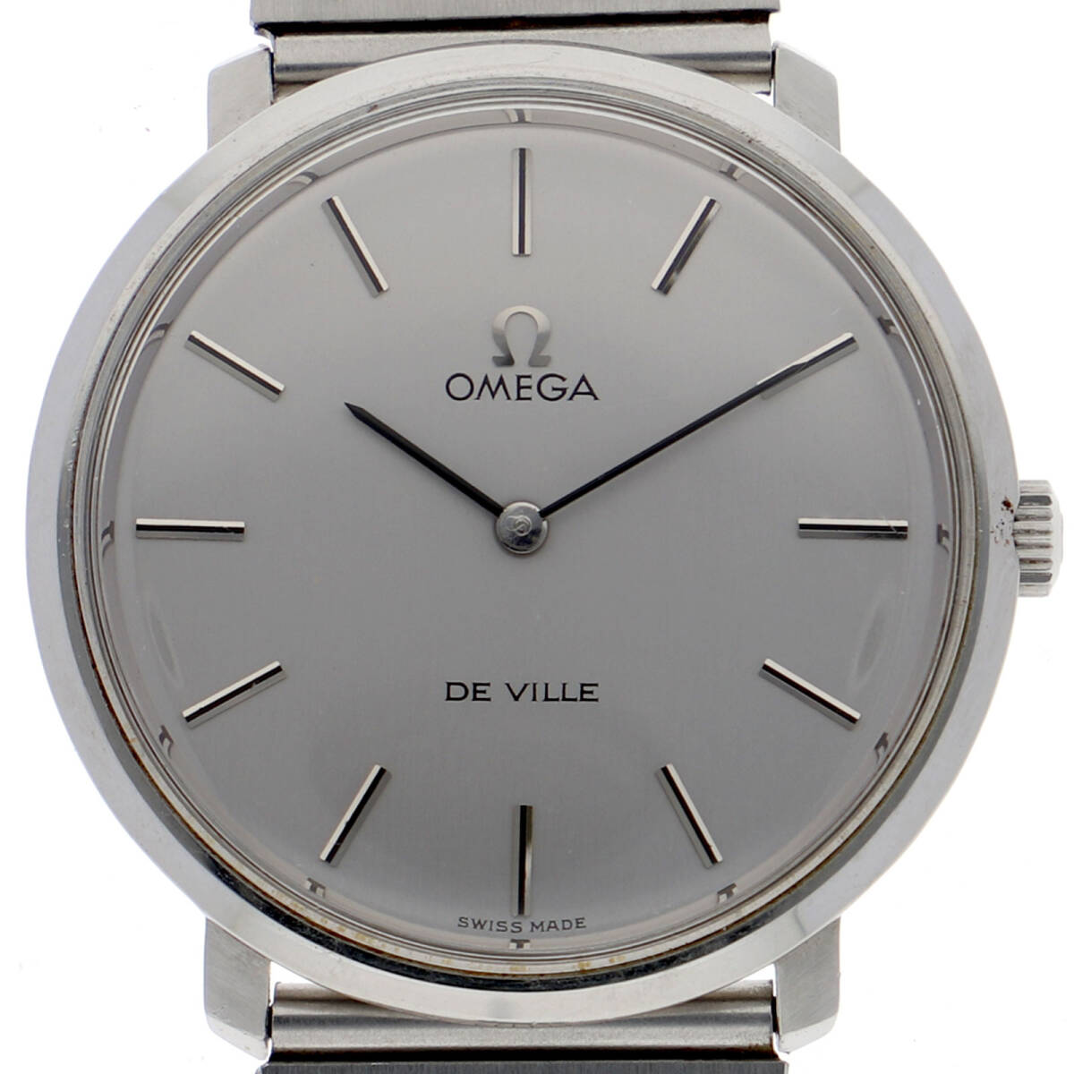 OMEGA オメガ T00L104 デヴィル ラウンド2針 シルバーダイヤル SS 手巻き メンズ【128380】拍卖