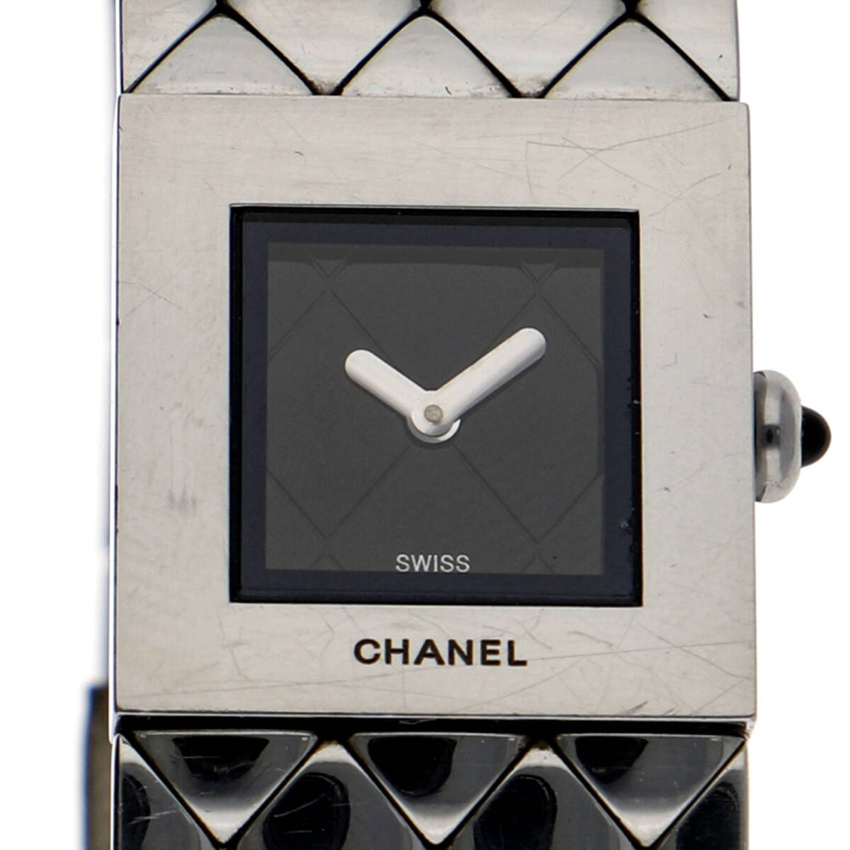 CHANEL シャネル マトラッセ ブラックダイヤル SS クオーツ レディース【127803】拍卖