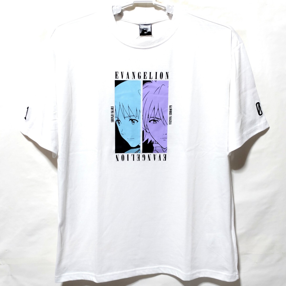 特価/未使用【サイズ=M(レディス)】EVANGELION/エヴァンゲリヲン/シンジ01 カヲル06/半袖/Tシャツ/胸囲=79~87cm/white(キーホルダー付き)拍卖