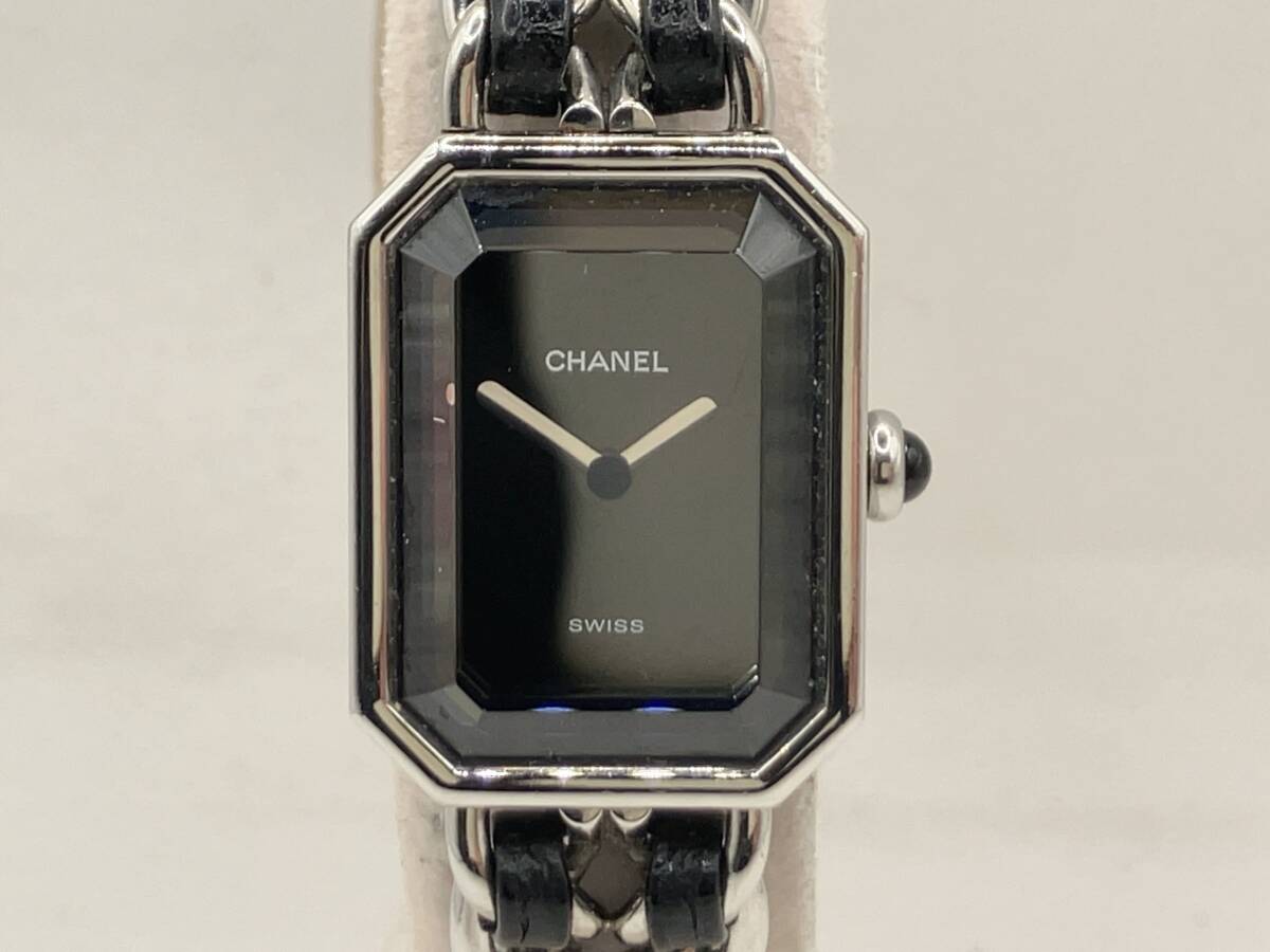 【25年3月電池交換済み】CHANEL シャネル プルミエールM H0451 レディース ブラック クォーツ 時計拍卖