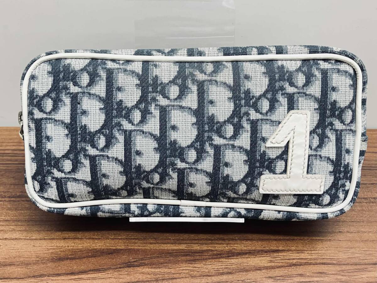 ChristianDior トロッターポーチ MC0012 ブルー クリスチャンディオール ミニポーチ 化粧ポーチ バッグ拍卖