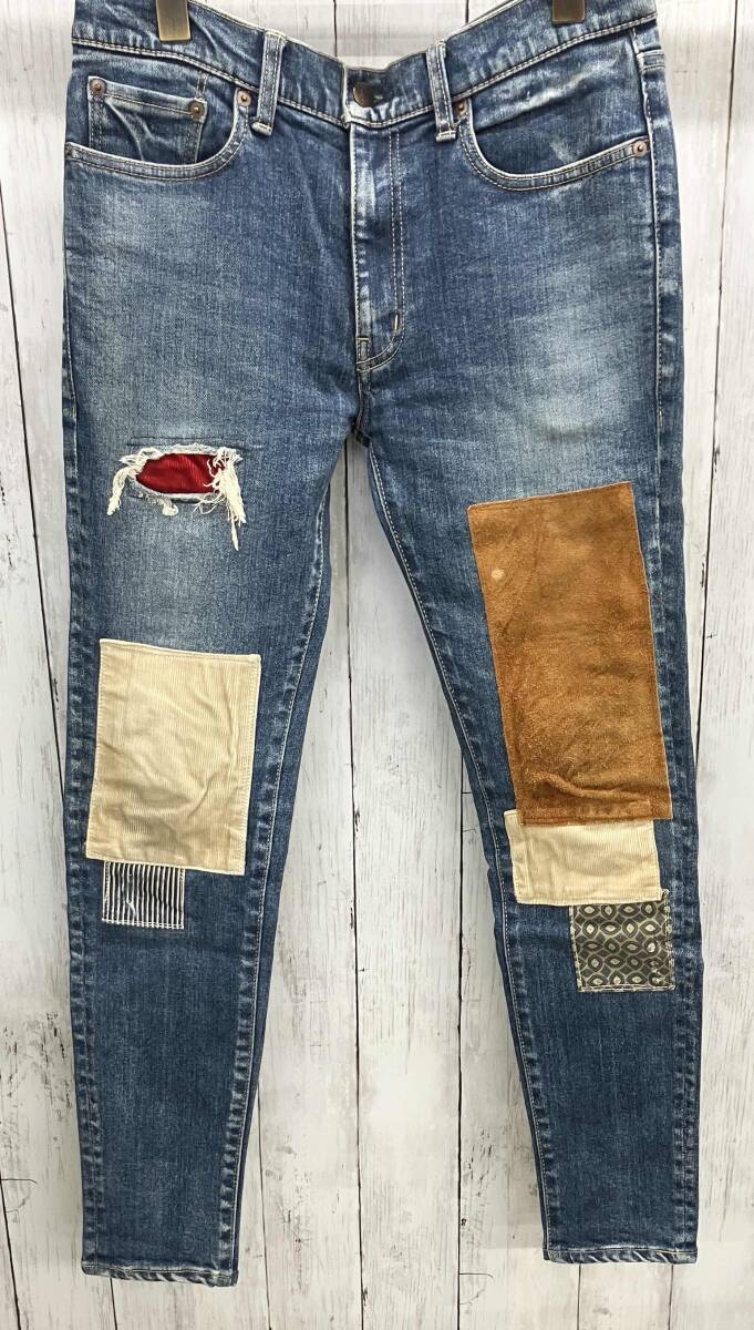 glamb Kurt damaged denim グラム カートダメージデニム スキニーデニム ストレッチ サイズL拍卖
