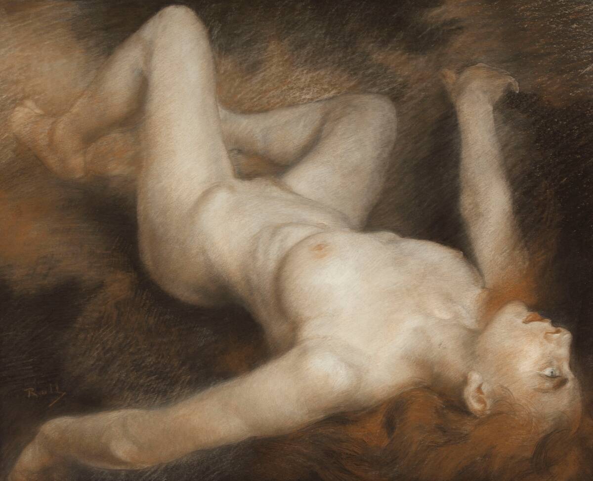 新品 アルフレッド・ロール「デモニアック」の高級印刷画 A4版サイズ 額なし 特価980円(送料込)即決拍卖