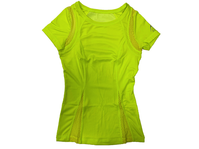 217307【定価14080円】 Lサイズ 黄色 AXF アクセフクルーネック半袖Tシャツ バランス向上リカバリーイフミックバランスコンディショナー拍卖