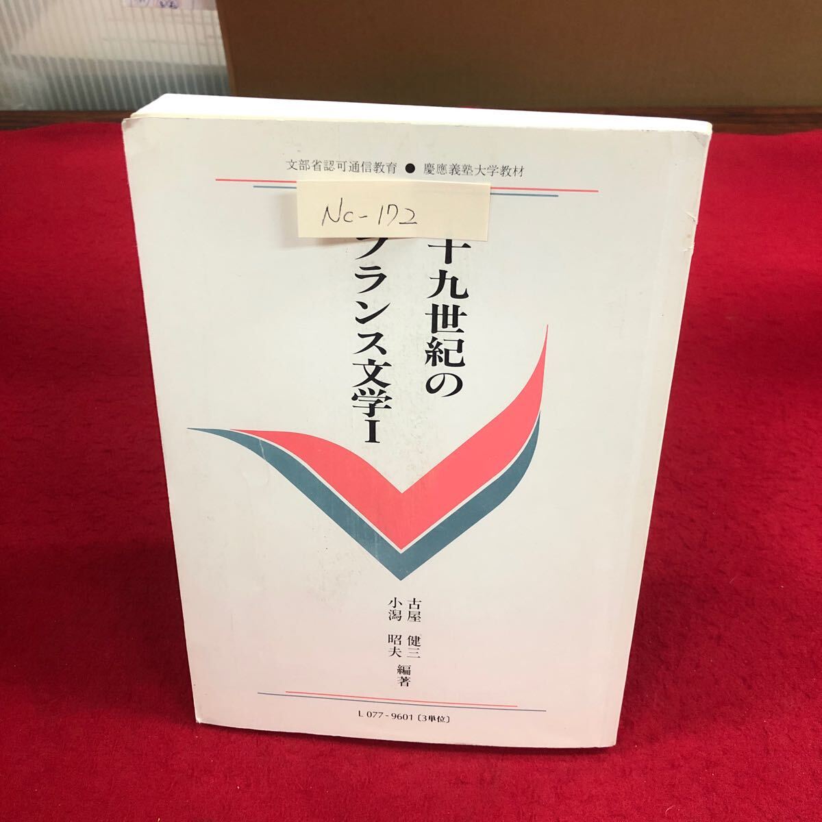 Nc-172/十九世紀のフランス文学I 古屋健三 小潟昭夫編著 平成11年5月20日発行 書き込み、傷みあり/L4/70319拍卖