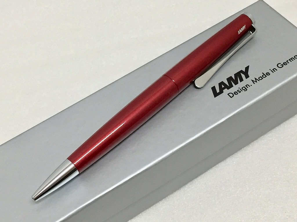 ラミー LAMY 【美品】 ステュディオ ボールペン ツイスト式 スパークルレッド L267SR-N拍卖