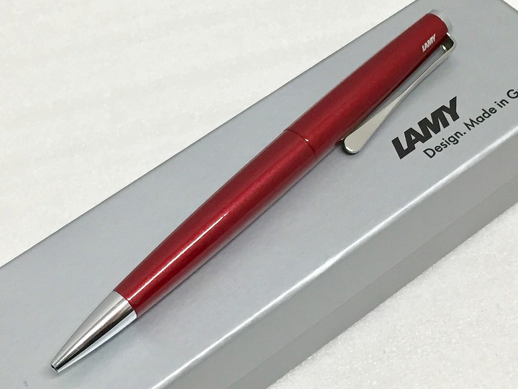 ラミー LAMY 【美品】 ステュディオ ボールペン ツイスト式 スパークルレッド L267SR-N拍卖