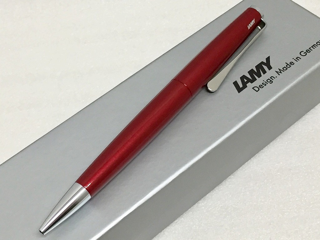 ラミー LAMY 【美品】 ステュディオ ボールペン ツイスト式 スパークルレッド L267SR-N拍卖