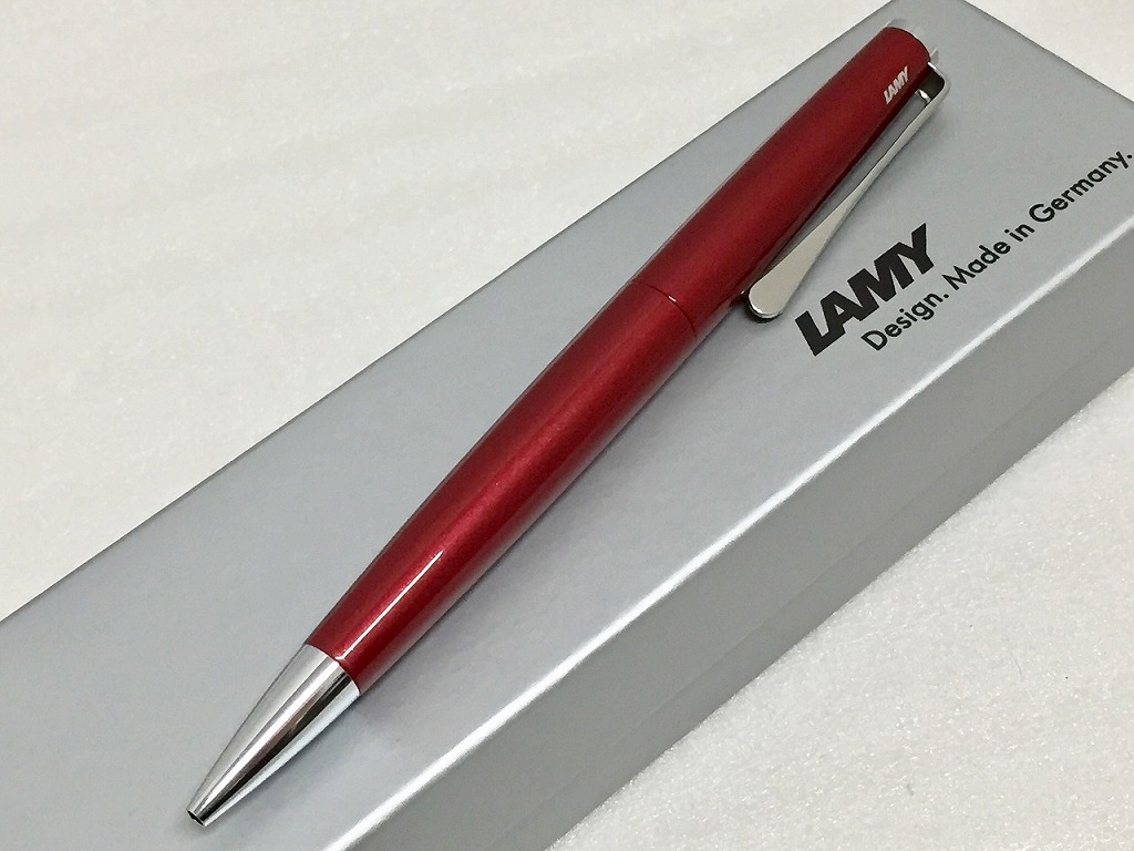 ラミー LAMY 【美品】 ステュディオ ボールペン ツイスト式 スパークルレッド L267SR-N拍卖
