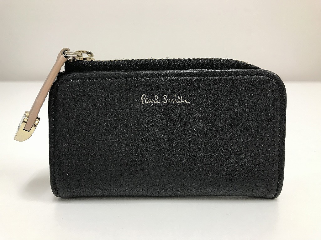 ポールスミス Paul Smith 程よいきちんと感で魅せる!通勤・通学に最適!二つ折り4連キーケース 小さめ 小銭入れ・コインケース拍卖