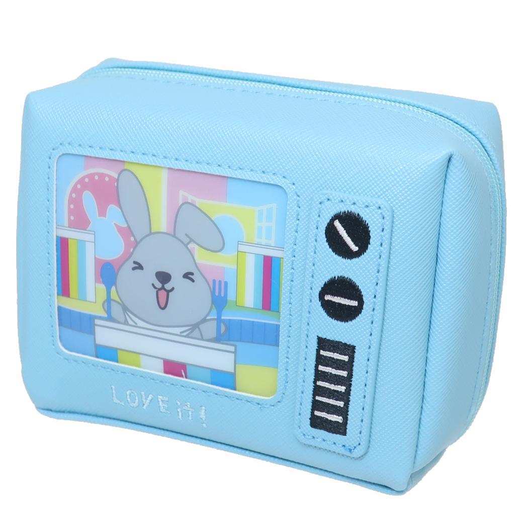 ラッピー コスメポーチ テレビ型ポーチ ブルー カミオジャパン 小物入れ 化粧ポーチ キャラクター グッズ拍卖