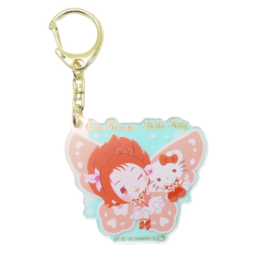 Yes! プリキュア5 GoGo!xサンリオキャラクターズ キーリング オーロラアクリルキーホルダー キュアルージュxハローキティ拍卖