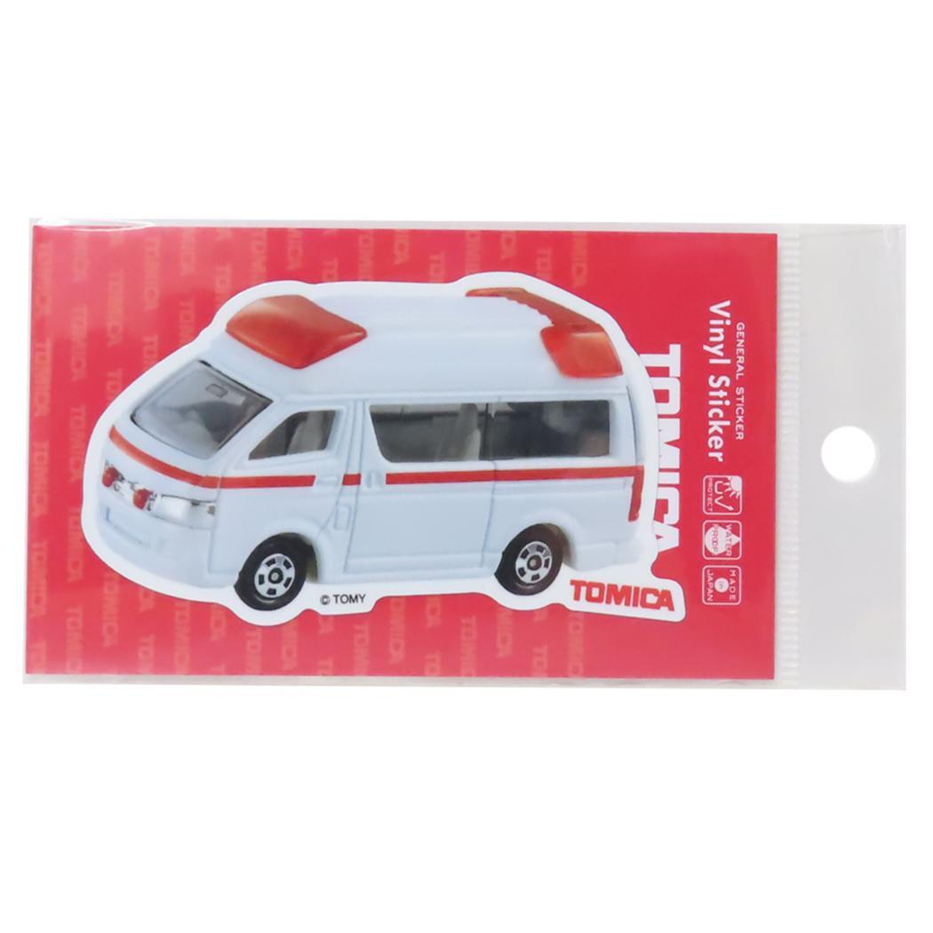 トミカ ダイカットシール ダイカットビニールステッカー トヨタ ハイメディック救急車 TOMICA ゼネラルステッカー デコシール拍卖