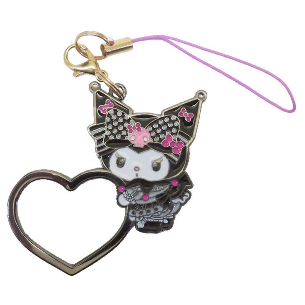 クロミ スマホアクセ リングチャーム ピンクブラックパーティ サンリオ グルマンディーズ スマホリング キャラクター グッズ拍卖