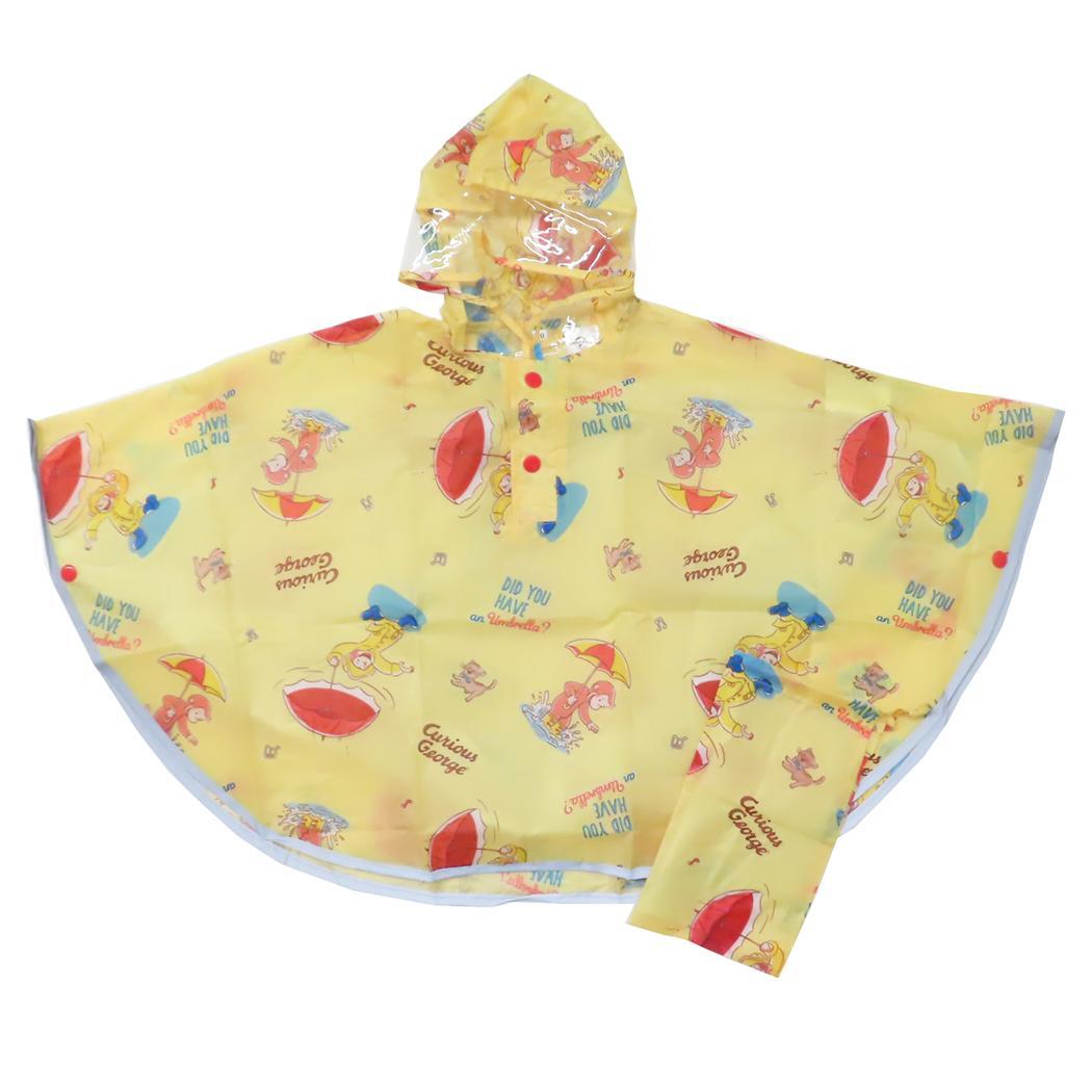 おさるのジョージ 子供用 レインウェア キッズレインポンチョ 90cm 23 スケーター 子ども用 雨合羽 絵本キャラクター グッ拍卖