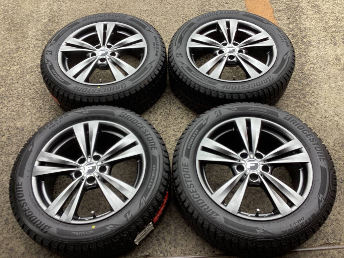 M8289 Lehrmeister 18インチ 7.5J +35 114.3/5H&235/55R18 ブリザック 新古品 スタッドレス 4本 ハリアー レクサス NX拍卖