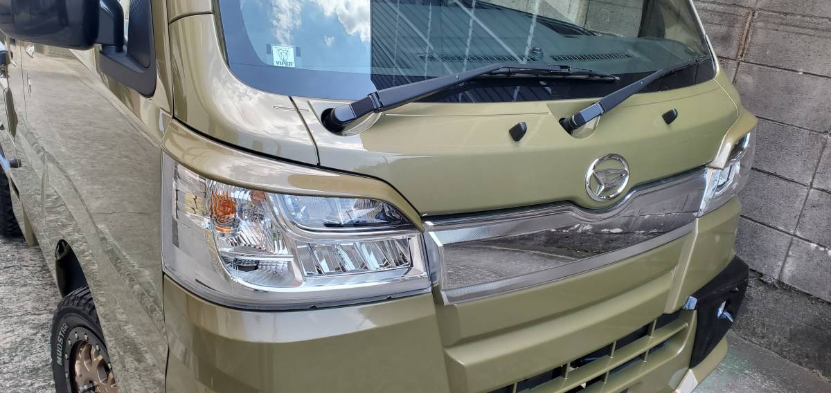 S500P S510P ハイゼットトラック アイライン オフビートカーキメタリック(G55)純正色塗装済 ペイント品 FRP製 EYE LINE 標準 ジャンボ拍卖