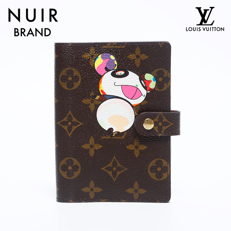 ルイ・ヴィトン LOUIS VUITTON 手帳カバー モノグラム パンダ アンジェンダ CA0094 PM 村上隆 ブラウン拍卖
