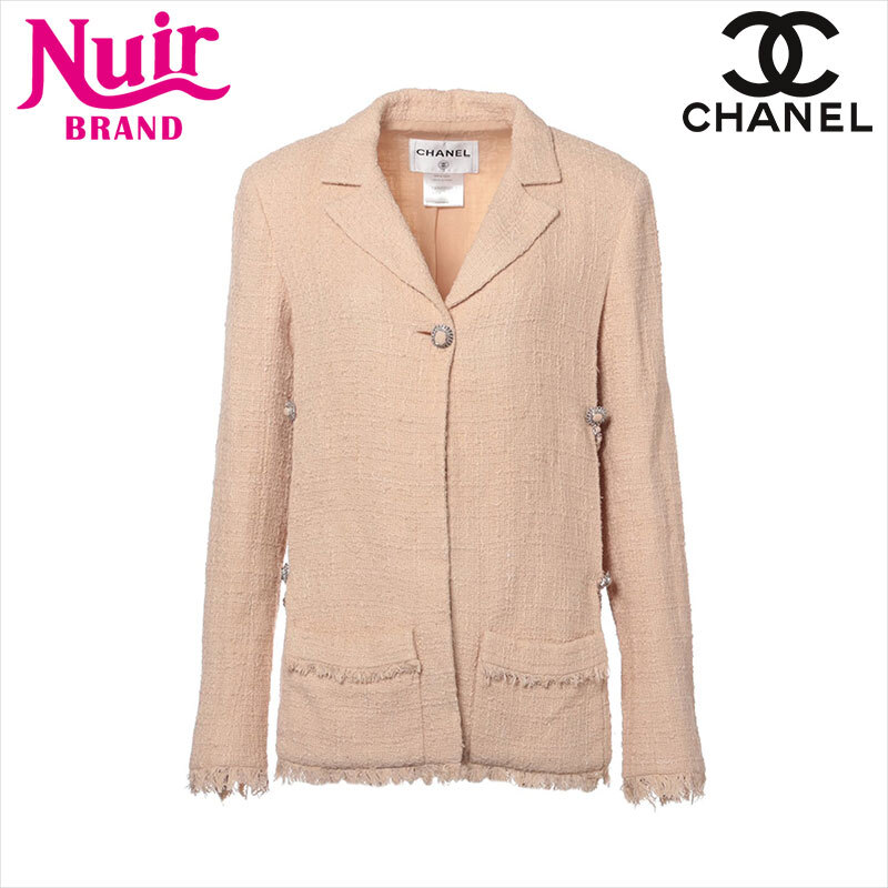 シャネル CHANEL ジャケット ココボタン P38104V27653 コットン サイズ 40 ベージュ拍卖