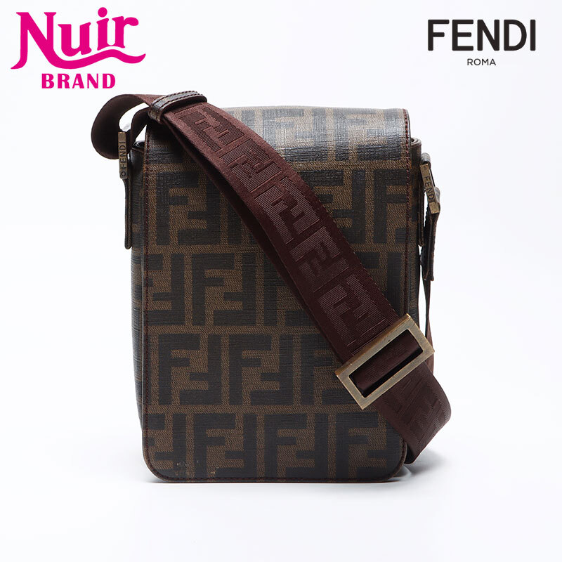 フェンディ FENDI ショルダーバッグ ズッキーノ PVC ブラウン拍卖
