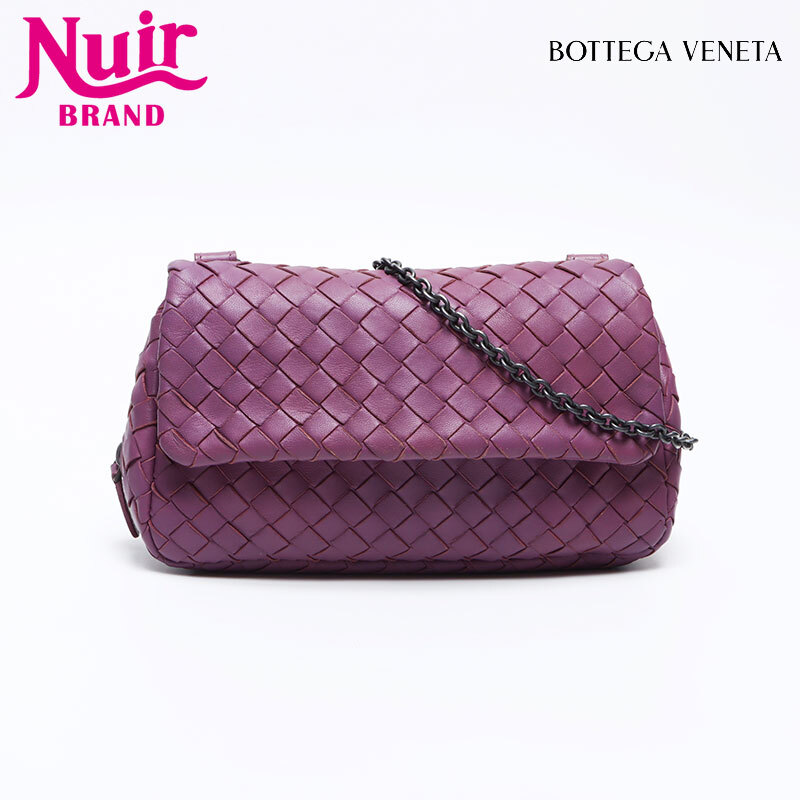 ボッテガヴェネタ BOTTEGAVENETA ショルダーバッグ イントレチャート ミニ チェーン パープル拍卖