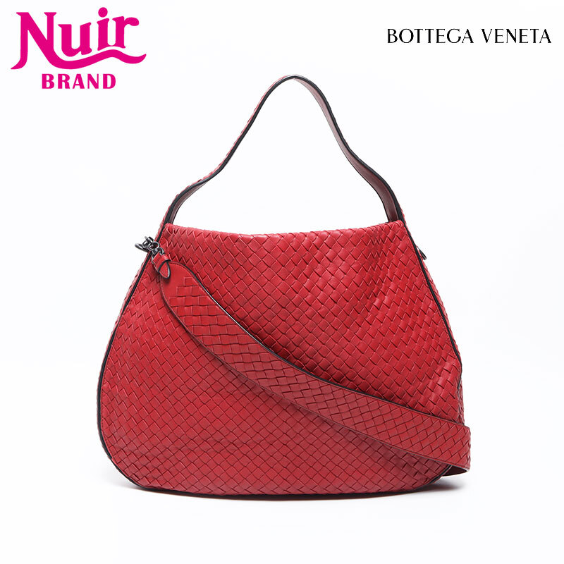 ボッテガヴェネタ BOTTEGAVENETA ショルダーバッグ イントレチャート メッセンジャーバッグ レッド拍卖