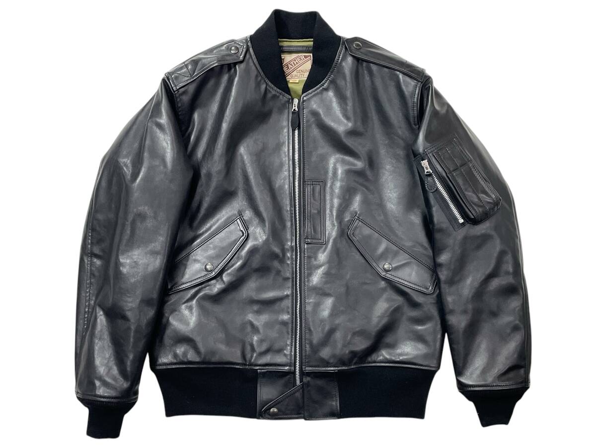 未使用品 40 Y'2 LEATHER OIL SOFT HORSE Type L-2 ワイツーレザー レザージャケット オイルソフトホース 馬革拍卖