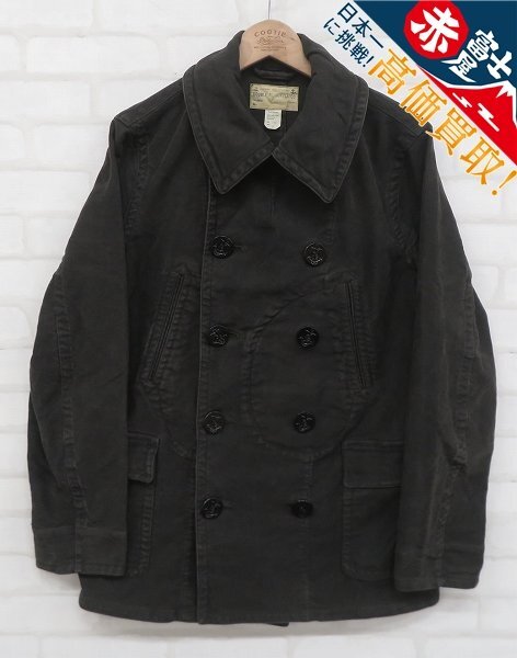 3J6286/未使用品 RRL NAUTILUS COAT 硫化染め モールスキンPコート ピーコート拍卖
