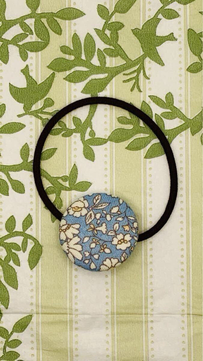 ヘアゴム (1-249)ヘアゴム/ハンドメイド/ヘアアクセサリー/27mm/くるみボタン拍卖