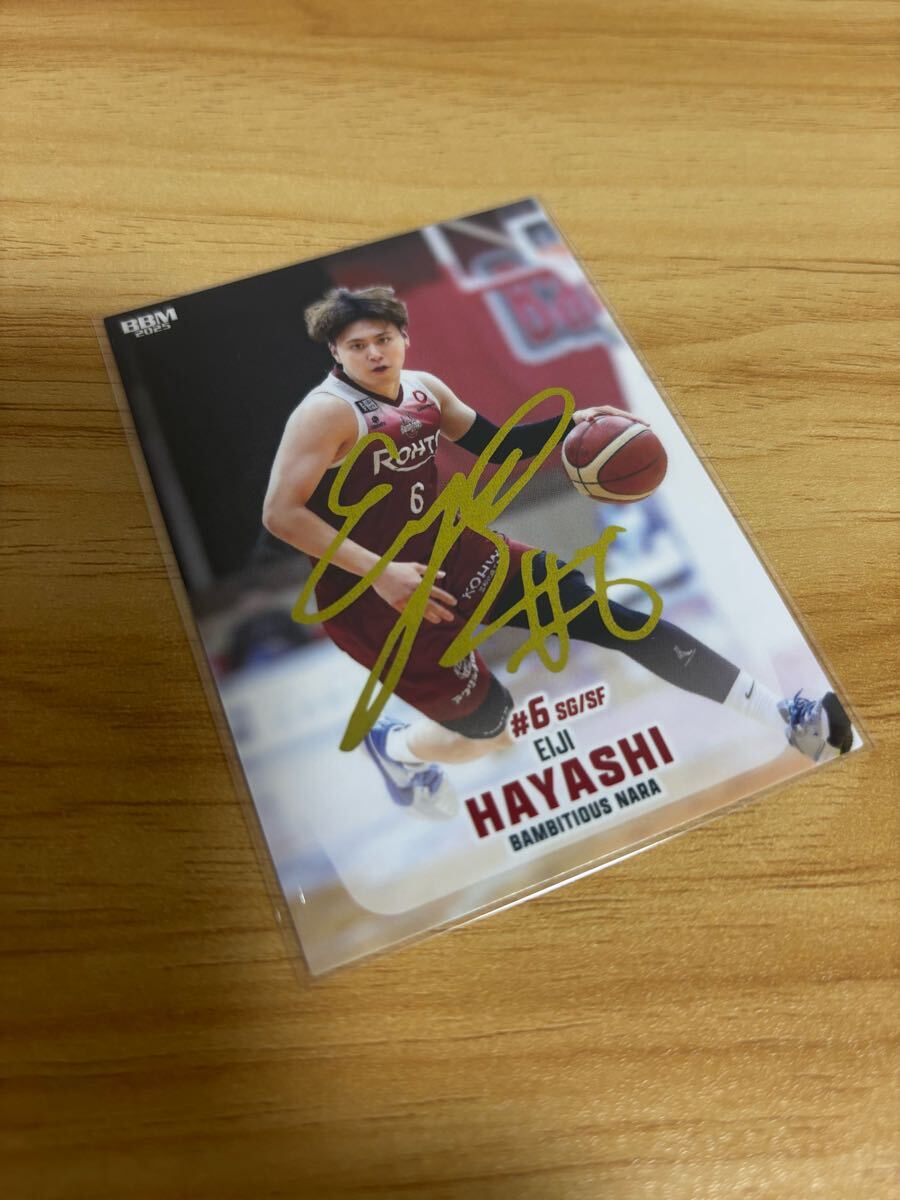 BBM 2024-25 B.LEAGUE FAST BREAK 2nd Half バンビシャス奈良 林瑛司 金箔サインカード 50枚限定 バスケットボール拍卖