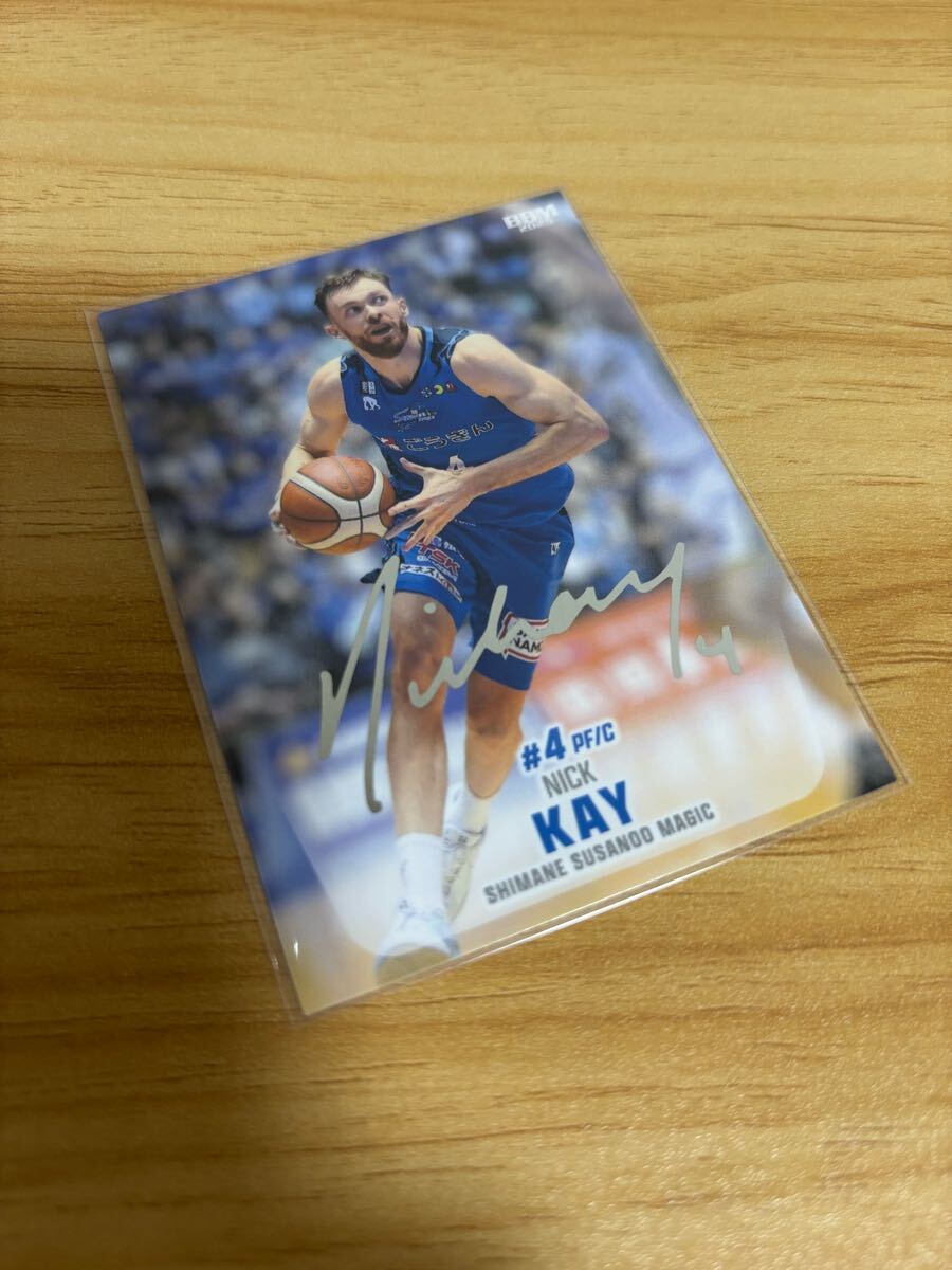 BBM 2024-25 B.LEAGUE FAST BREAK 2nd Half 島根スサノオマジック ニック・ケイ 銀箔サインカード 100枚限定  バスケットボール拍卖