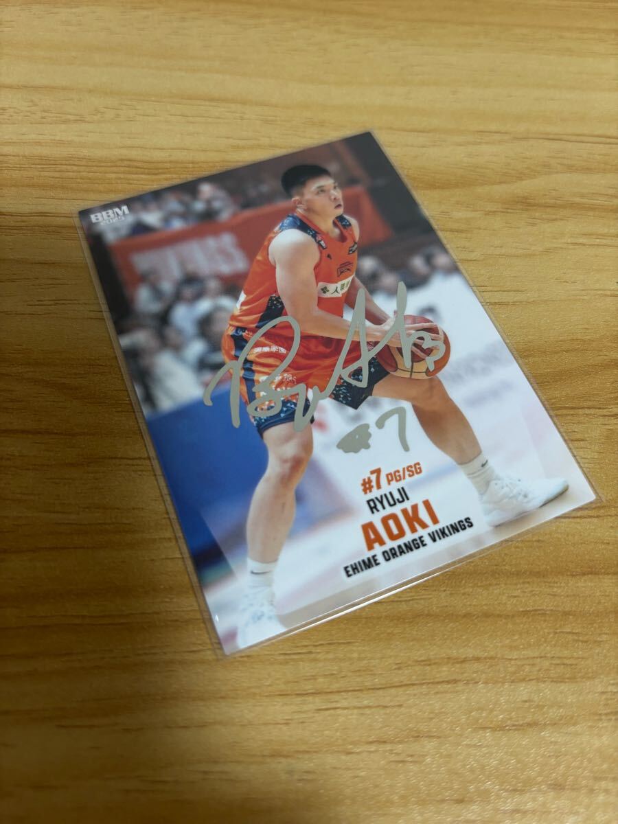 BBM 2024-25 B.LEAGUE FAST BREAK 2nd Half 愛媛オレンジバイキングス 青木龍史 銀箔サインカード 100枚限定  バスケットボール拍卖