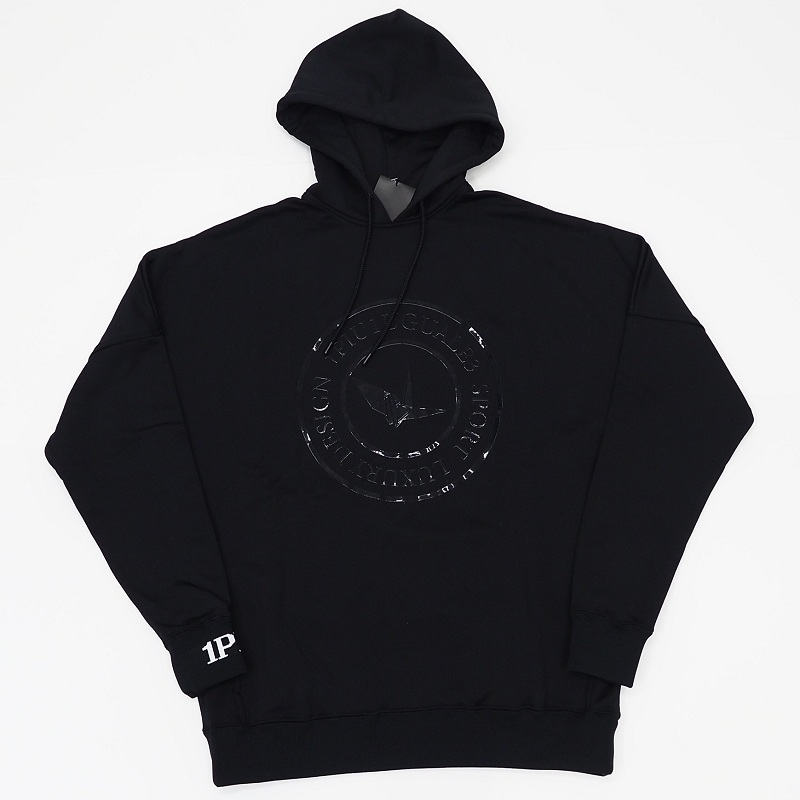 B06855 新品 1PIU1UGUALE3/パーカー 【サイズ:3】 ブラック 定価82500円 ウノピゥウノウグァーレトレ メンズ拍卖