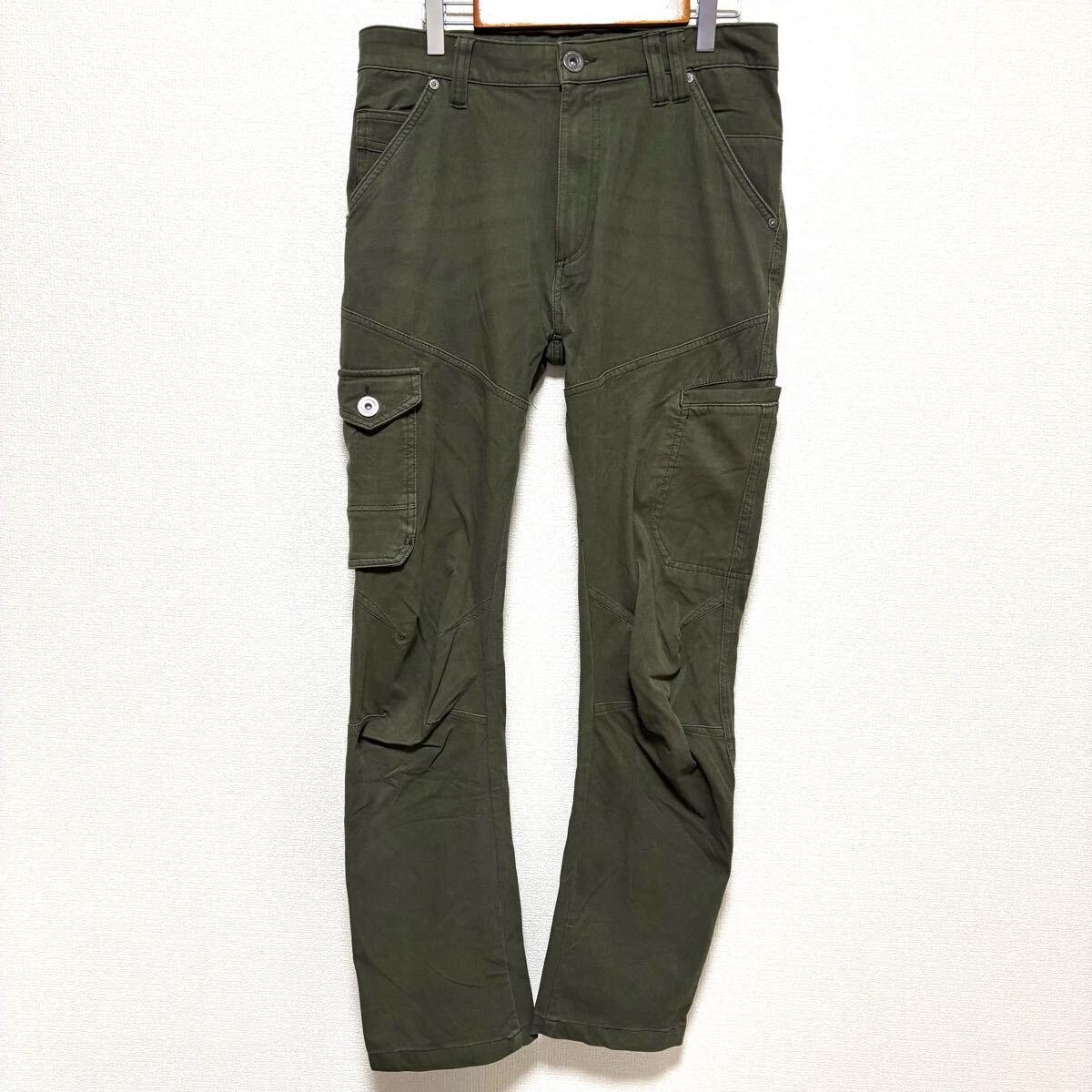 【Field Core】フィールドコア ワークマン 4D冷感アイスパンツ ストレッチ スキニー カーゴ ワーク カーキ ダークグリーン L / Y26991zz拍卖