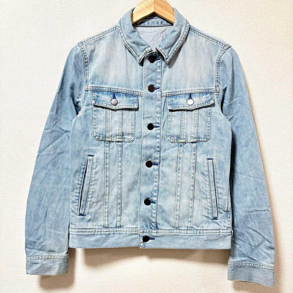春の必須アイテム◎【HARE】ハレ デニム ジャケット ライトブルー ジージャン カバーオール 4ポケット トラッカー メンズ サイズS/Y27407SS拍卖