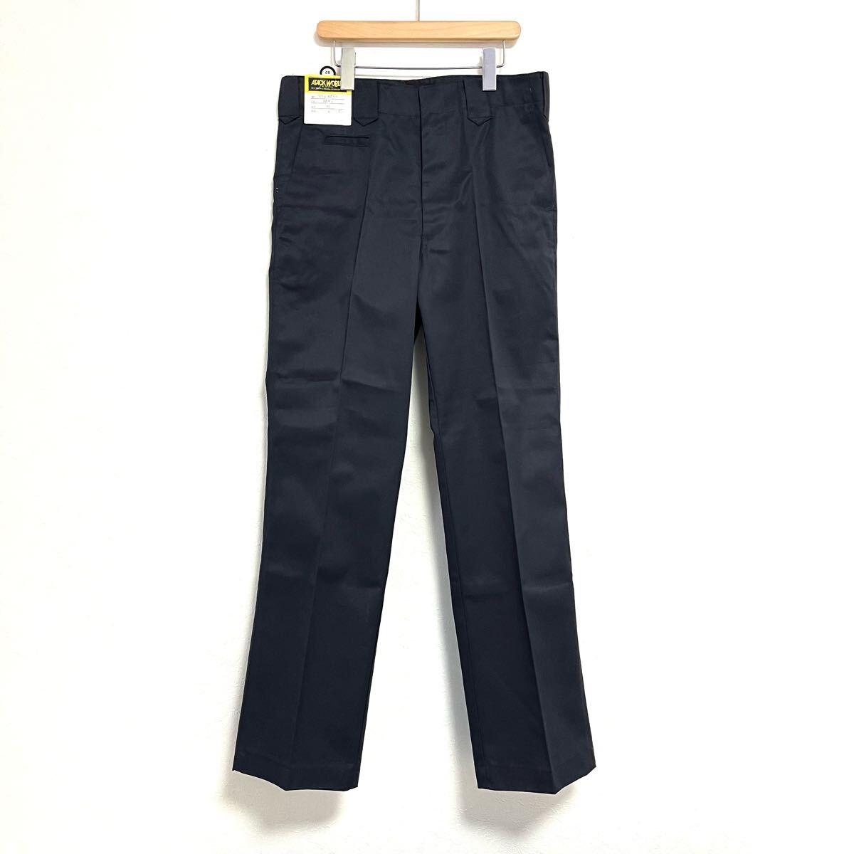 新品タグ付!【ATACK WORLD】アタックワールド スラックス パンツ ボトムス ワーク 作業 ビジネス ストレッチ ネイビー サイズ82/Y27491mm拍卖