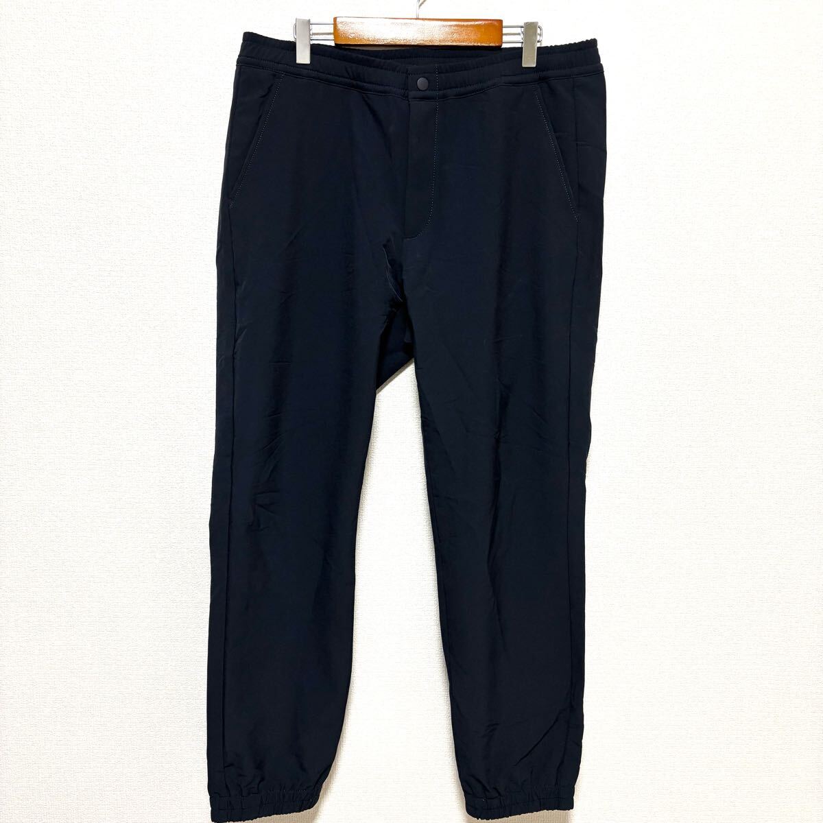 軽い穿き心地◎【UNIQLO】ユニクロ ドライ EX ジョガーパンツ アクティブ カジュアル 万能 ウエスト紐 ゴム スポーツ ネイビー L/Y28191zz拍卖