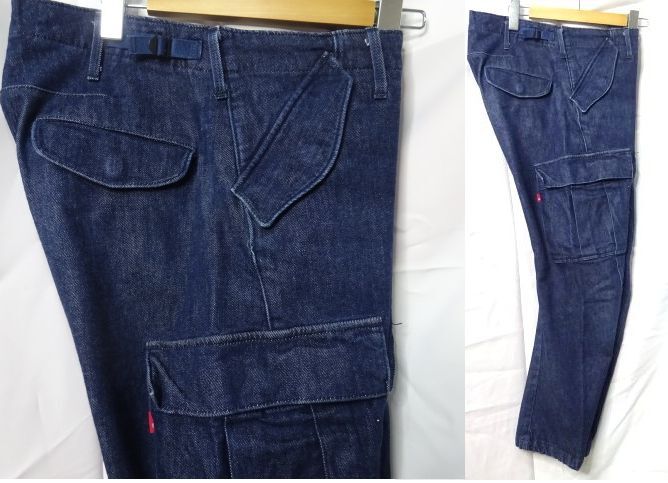 Levi's PREMIUM ENGINEERED JEANS リーバイス プレミアム エンジニアードジーンズ 立体裁断 テーパード カーゴパンツ 濃紺インディゴ拍卖