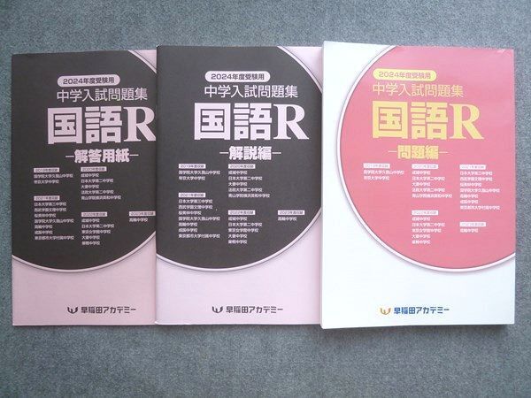 早稲田アカデミー 2024年度受験用 中学入試問題集 国語R 状態良い ☆ 018S2B拍卖