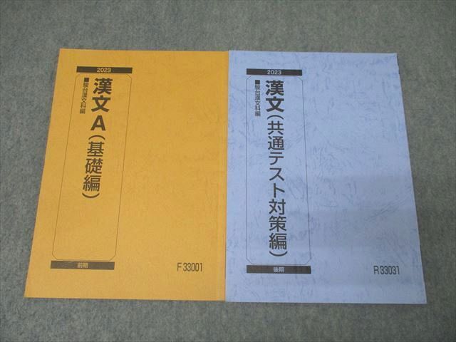 駿台 国語 漢文A 基礎編/共通テスト対策編 テキスト通年セット 2023 計2冊 015m0B拍卖