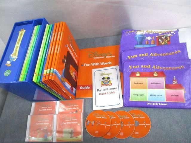 ワールドファミリー ディズニー ワールドオブイングリッシュ ファンアンドアドベンチャーズ 絵本 等 CD4枚付 ★ ☆ 000L4D拍卖