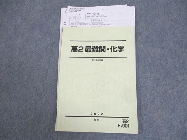 駿台 高2 最難関・化学 テキスト 2022 夏期 ☆ 008s0D拍卖