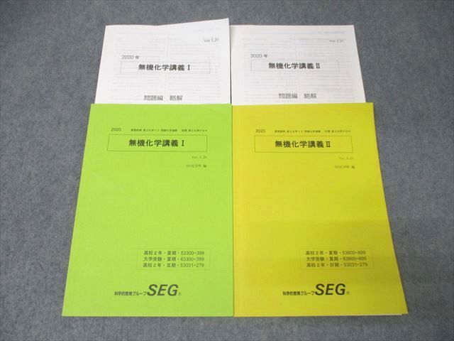SEG (科学的教育グループ) 高2化学YZ/受験化学速修 無機化学講義I/II テキストセット 状態良 2020 夏期 計2冊 020S0C拍卖